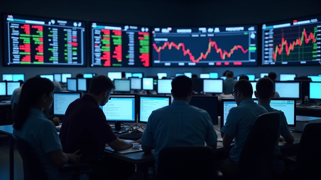 Financial markets trading floor activity